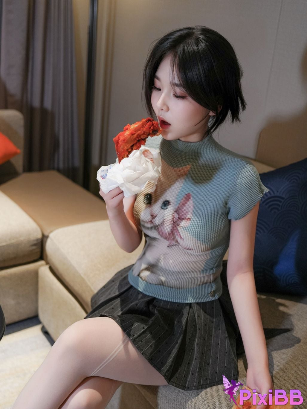 XR Uncensored Juice R18 XIUREN model girl who loves to eat chicken legs PixiBB.COM 004