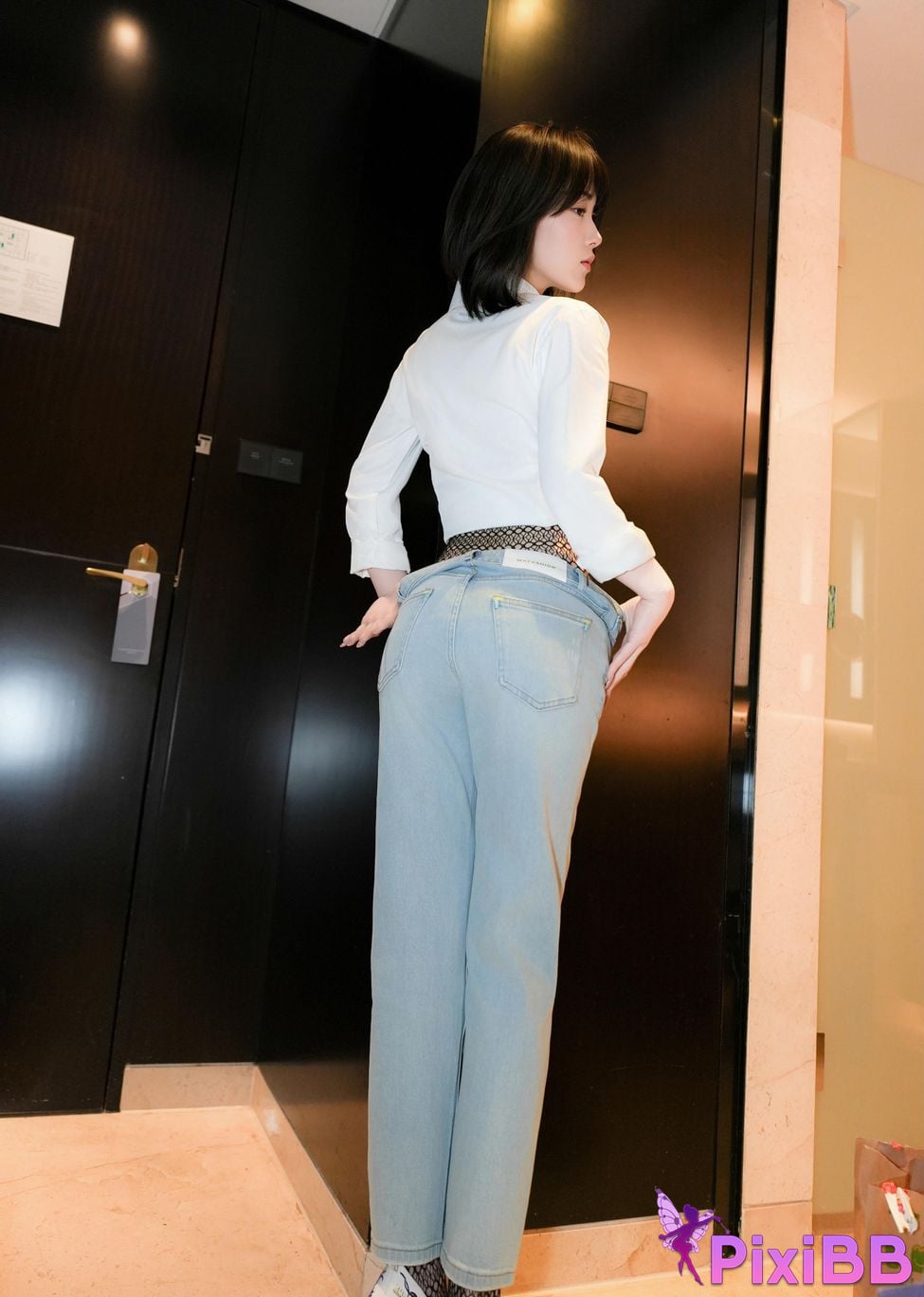 XR Uncensored Juice R18 Xiuren Model Currys Black Lace Mesh Socks PixiBB.COM 026