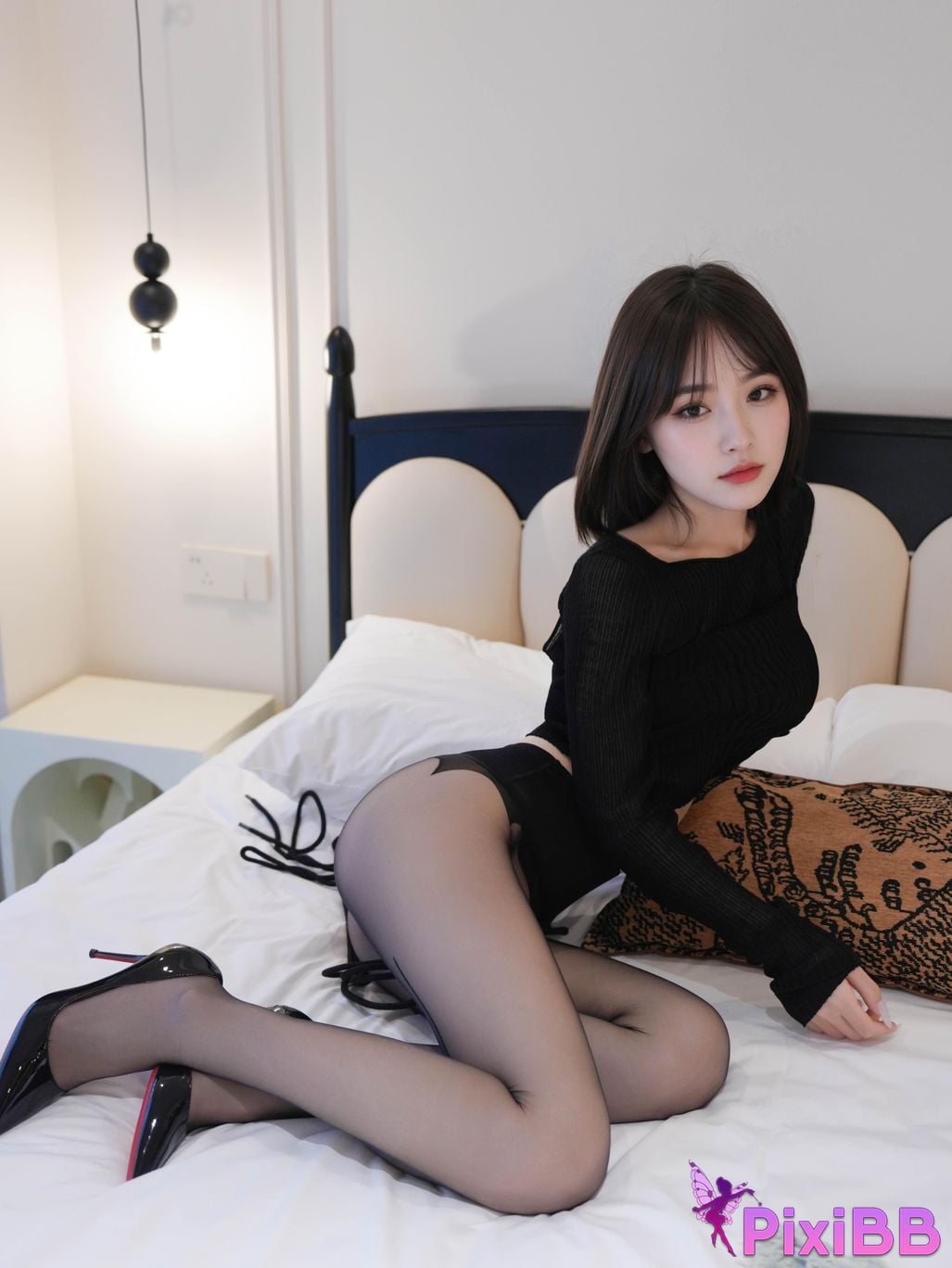 XR Uncensored juice R18 Xiuren.com model shrimp thread under jeans black silk PixiBB.COM 037