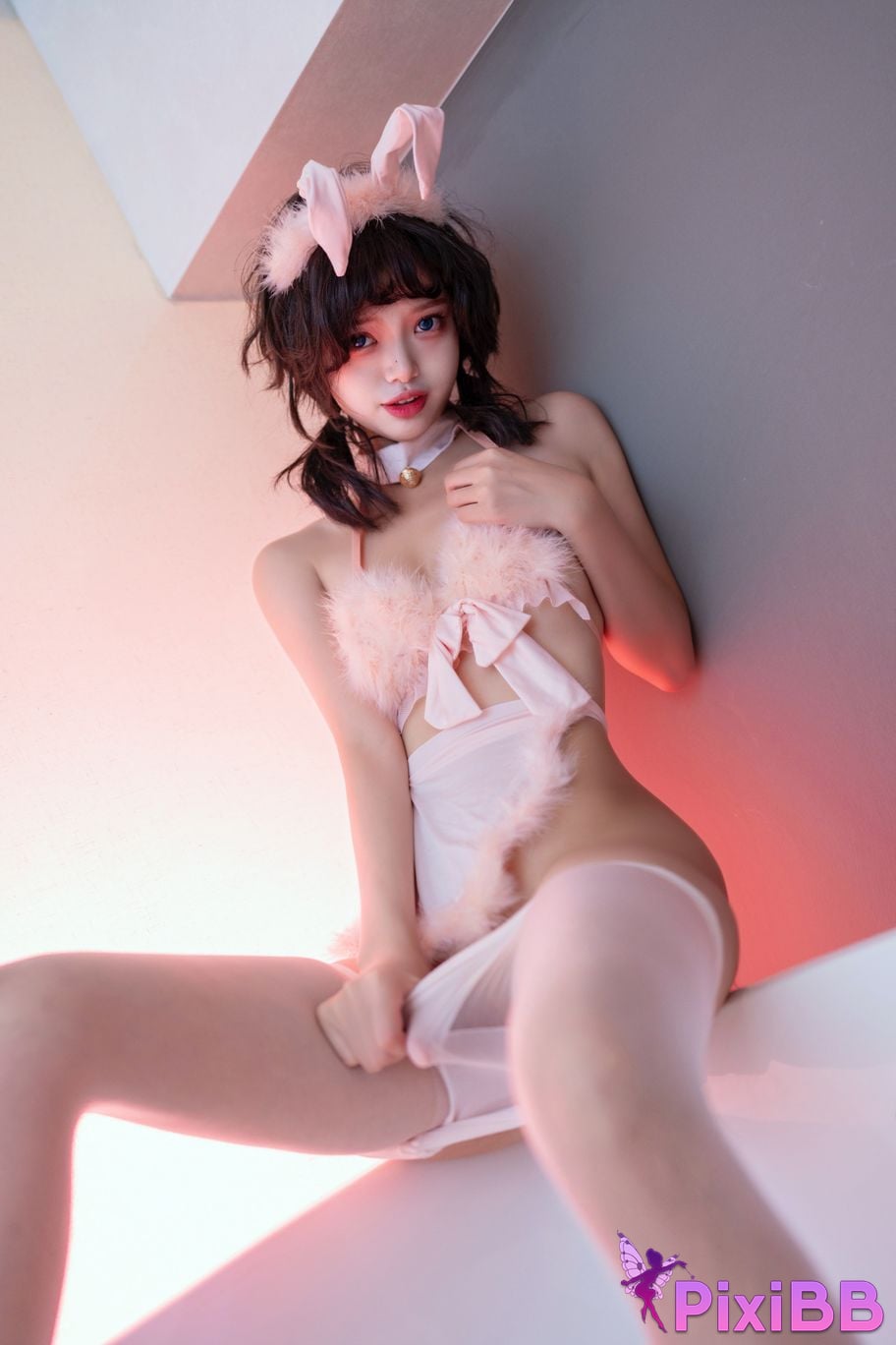 XR Uncensored Qiaoqiao R18 Xiuren model pink bunny PixiBB.COM 041