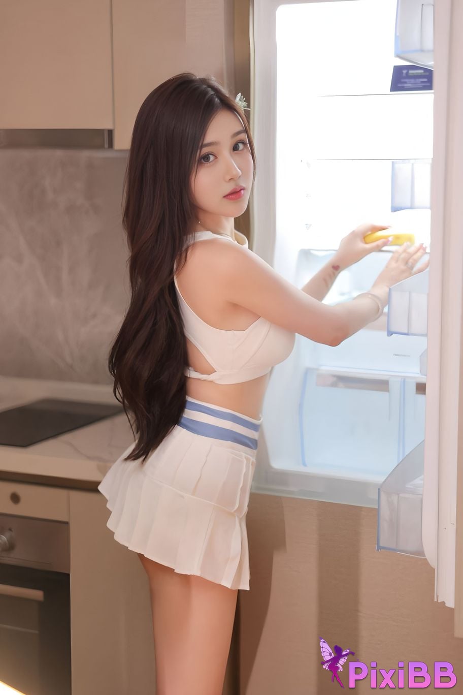 XR Uncensored Cream cat R18 showman.com model Cheerleading baby PixiBB.COM 061