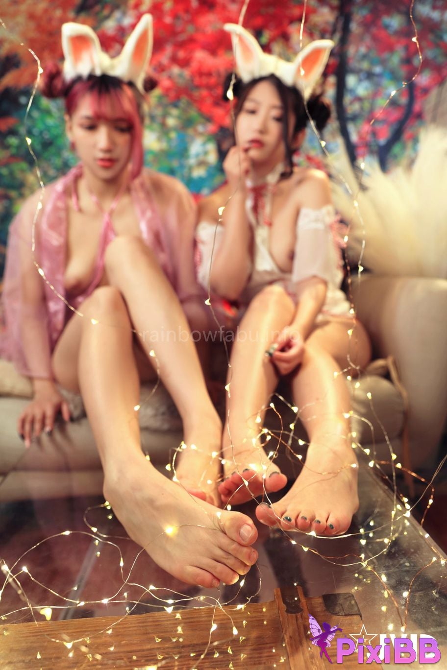 JVID Meat bag Mini Wu Zi Xin Ti Ye Tu X Psychic Rabbit Color and liquid fusion PixiBB.COM 055