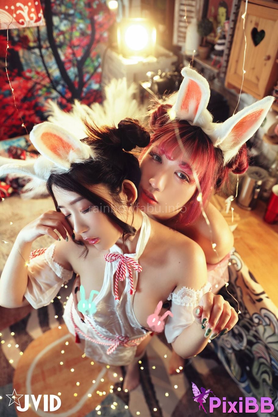 JVID Meat bag Mini Wu Zi Xin Ti Ye Tu X Psychic Rabbit Color and liquid fusion PixiBB.COM 066