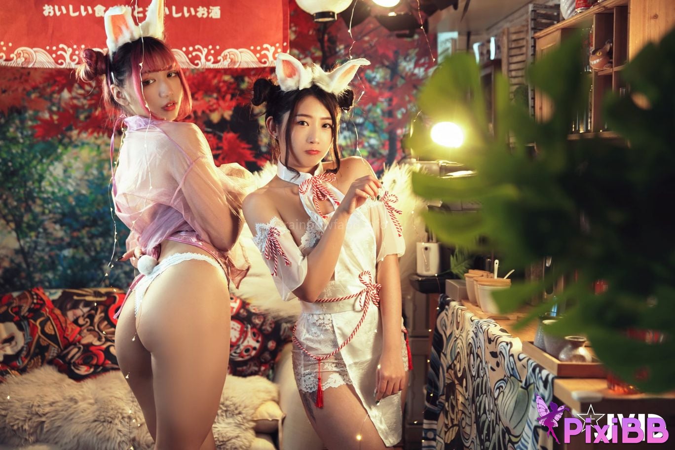 JVID Meat bag Mini Wu Zi Xin Ti Ye Tu X Psychic Rabbit Color and liquid fusion PixiBB.COM 089