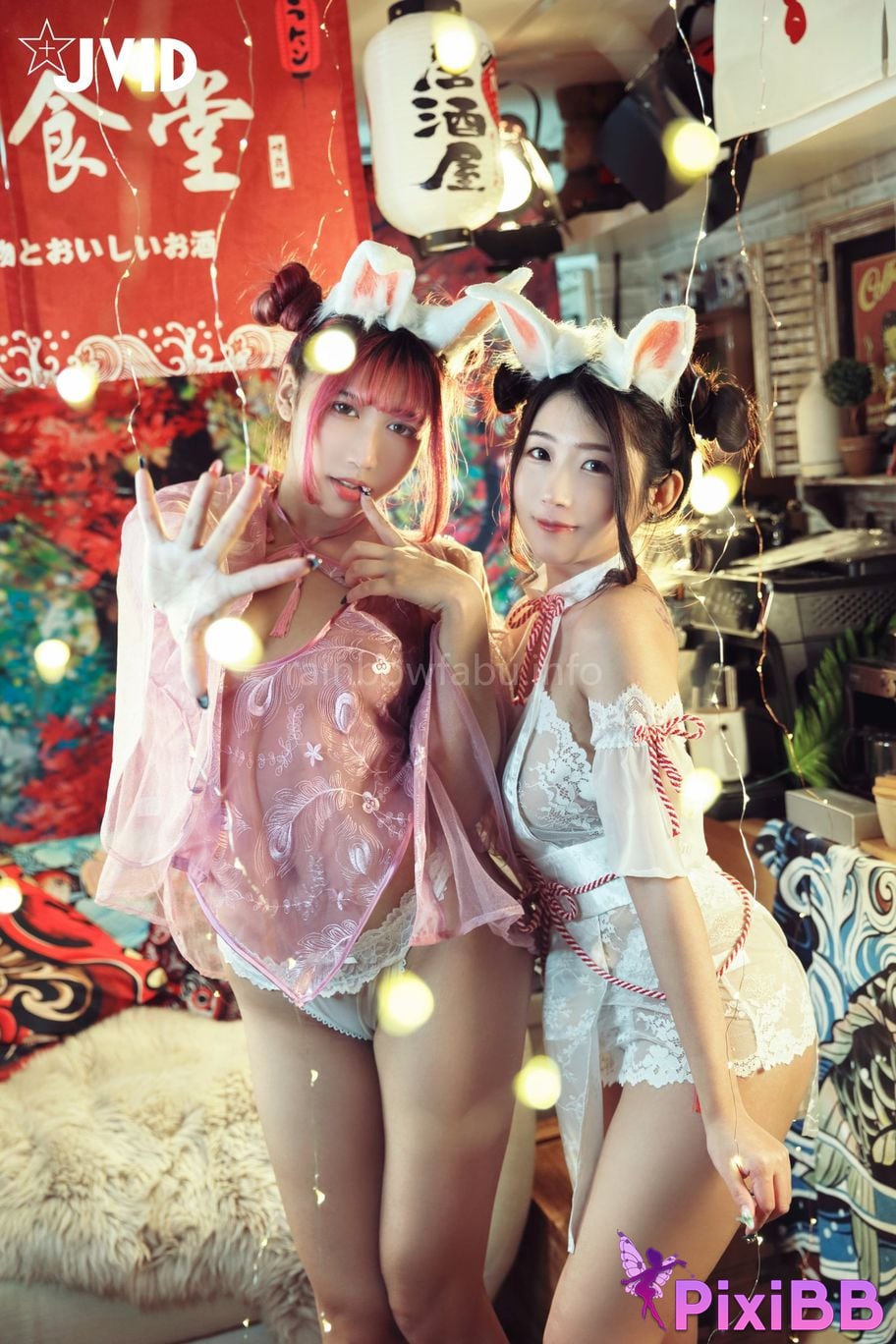 JVID Meat bag Mini Wu Zi Xin Ti Ye Tu X Psychic Rabbit Color and liquid fusion PixiBB.COM 098