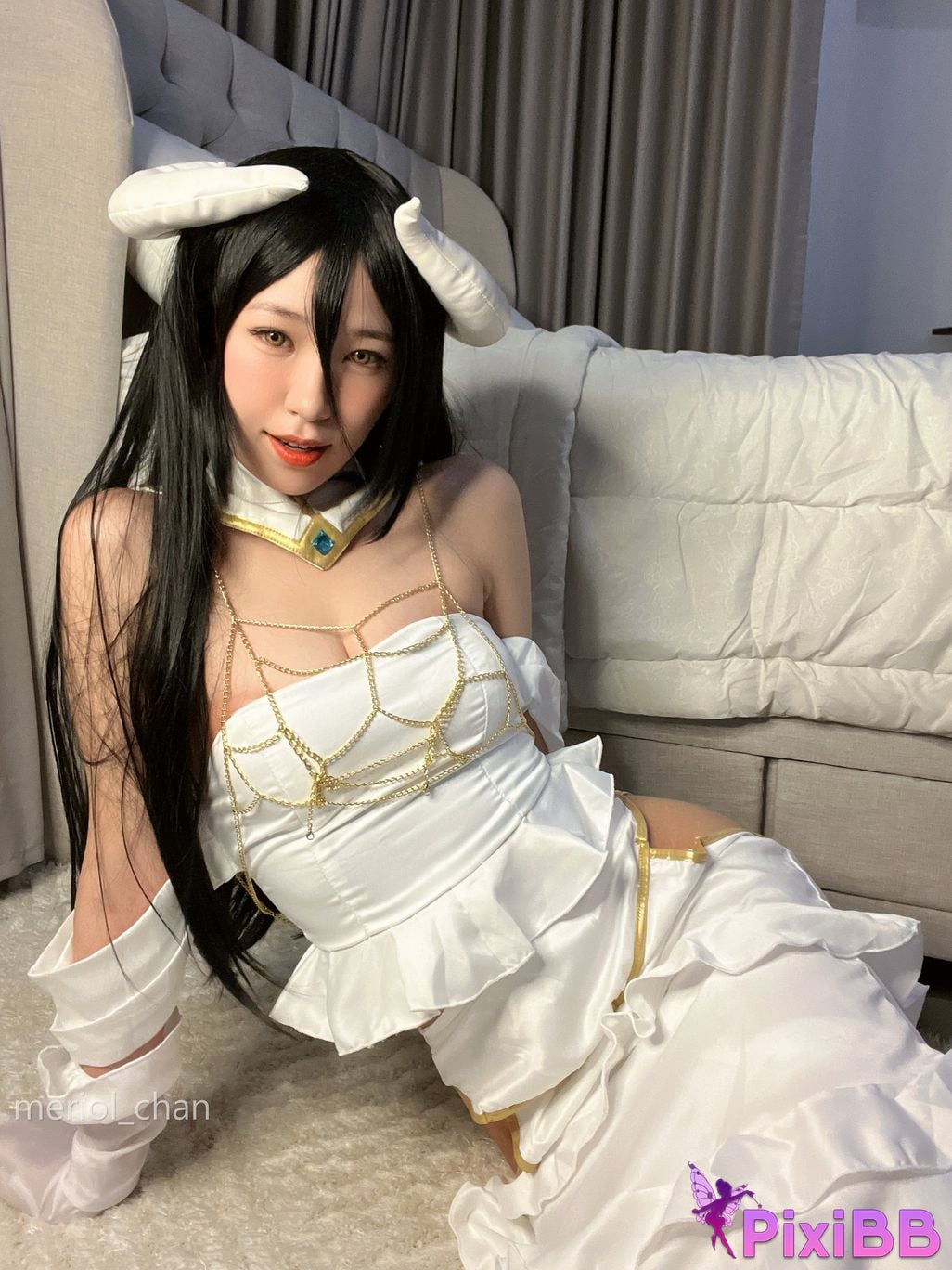 Coser Meriol Chan Albedo Cosplay Overlord PixiBB.COM 001