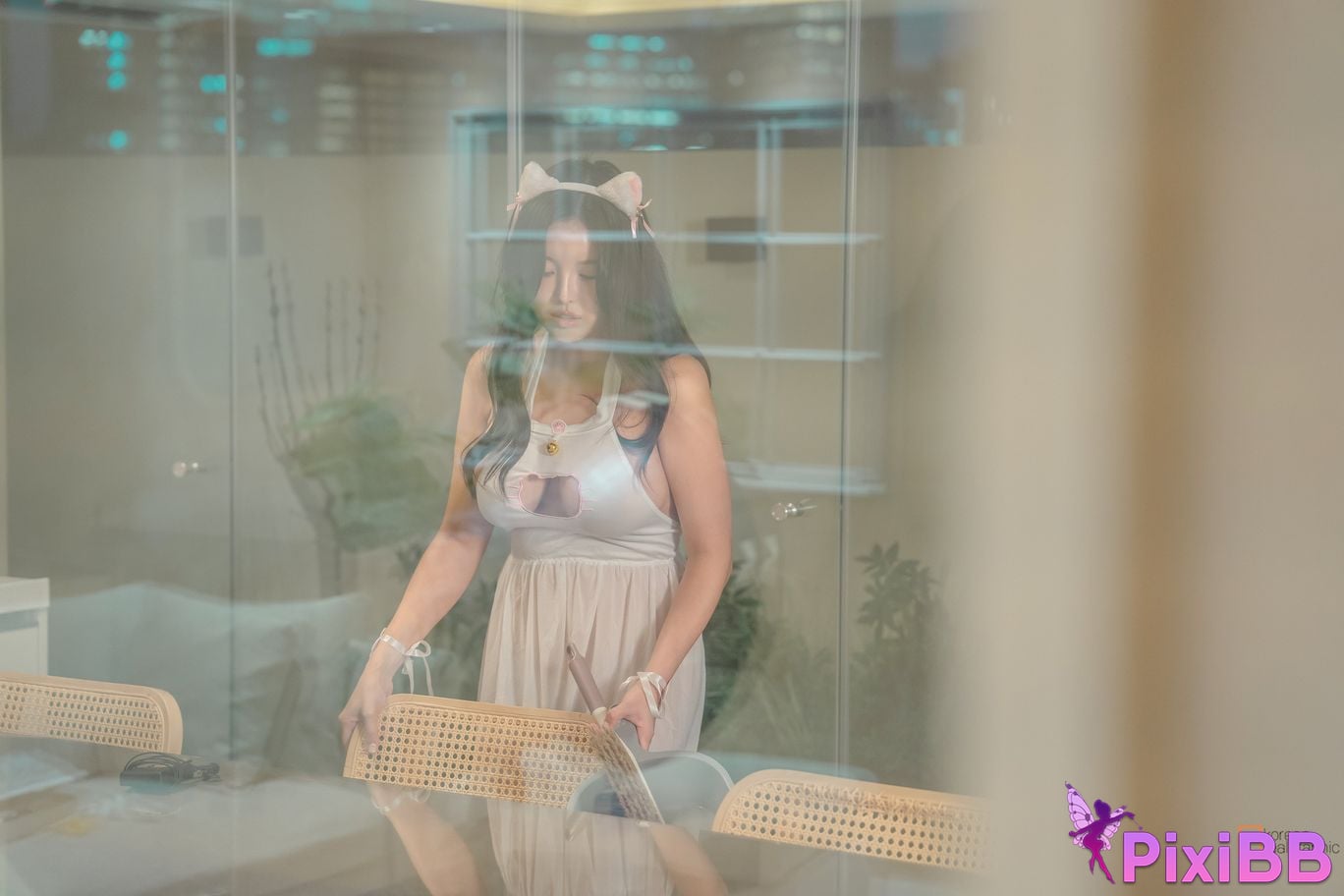 Korean Realgraphic No.123 Jungvely Cat Posture Cleaning PixiBB.COM 002