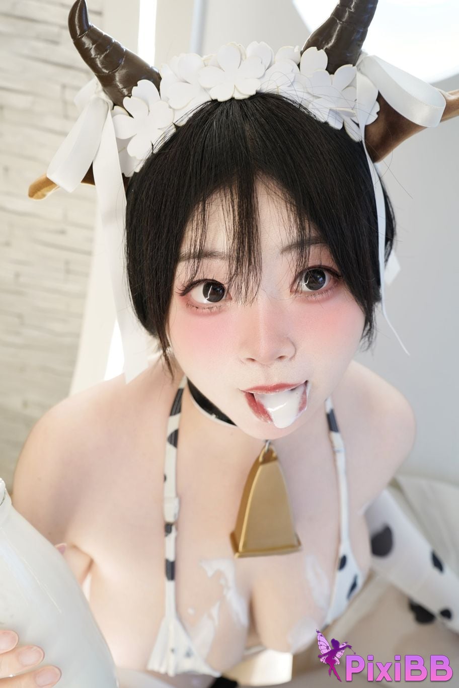 Fluffy Hat Cow and Juice PixiBB.COM 090