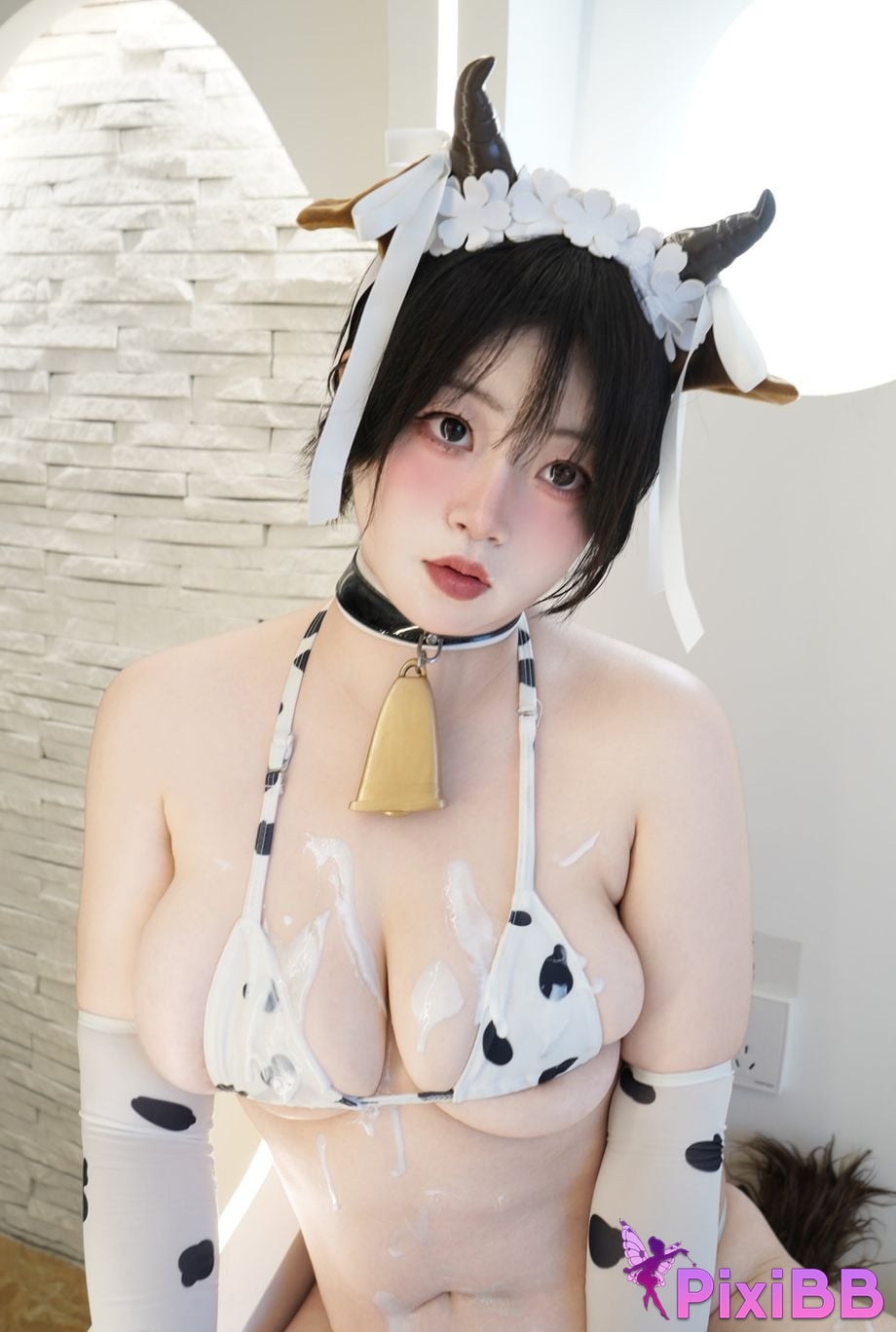 Fluffy Hat Cow and Juice PixiBB.COM 095