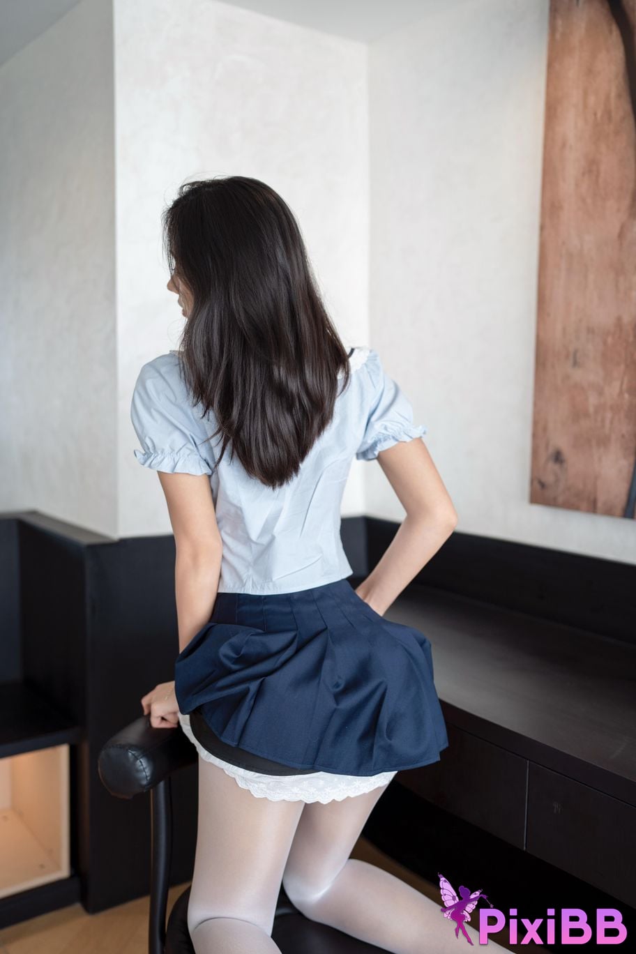 XR Uncensored Shi Anan R18 Xiuren.com Model White Silk JK PixiBB.COM 002