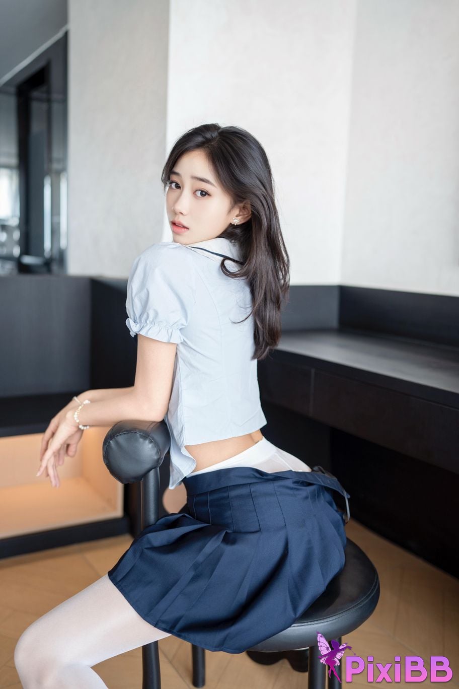 XR Uncensored Shi Anan R18 Xiuren.com Model White Silk JK PixiBB.COM 006