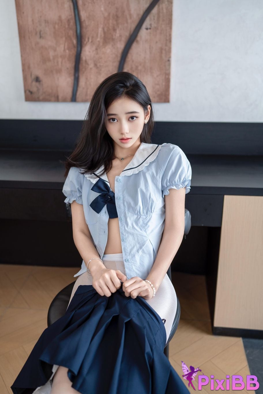 XR Uncensored Shi Anan R18 Xiuren.com Model White Silk JK PixiBB.COM 010