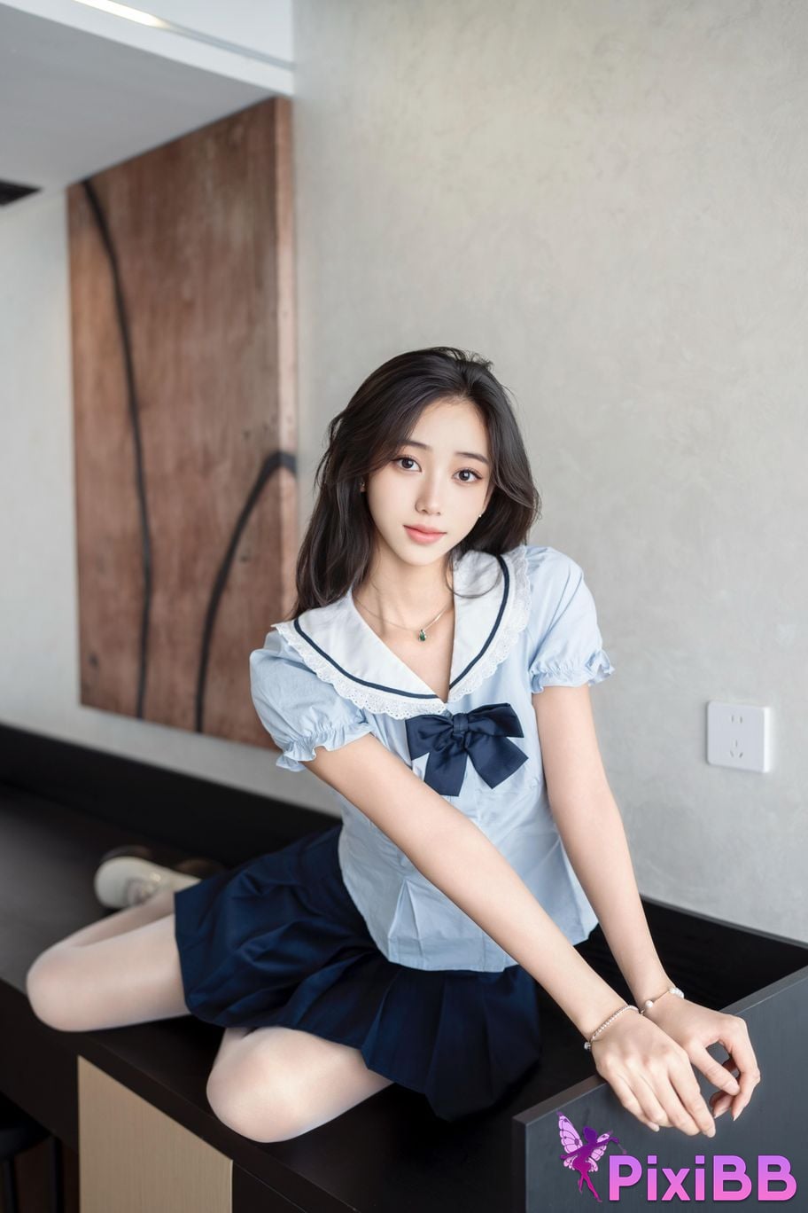 XR Uncensored Shi Anan R18 Xiuren.com Model White Silk JK PixiBB.COM 012