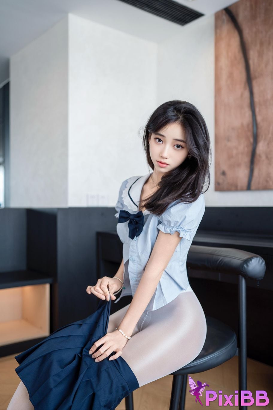 XR Uncensored Shi Anan R18 Xiuren.com Model White Silk JK PixiBB.COM 013