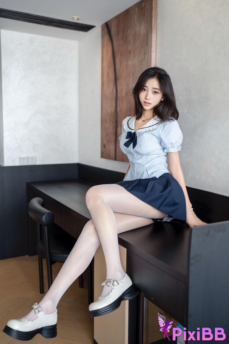 XR Uncensored Shi Anan R18 Xiuren.com Model White Silk JK PixiBB.COM 023