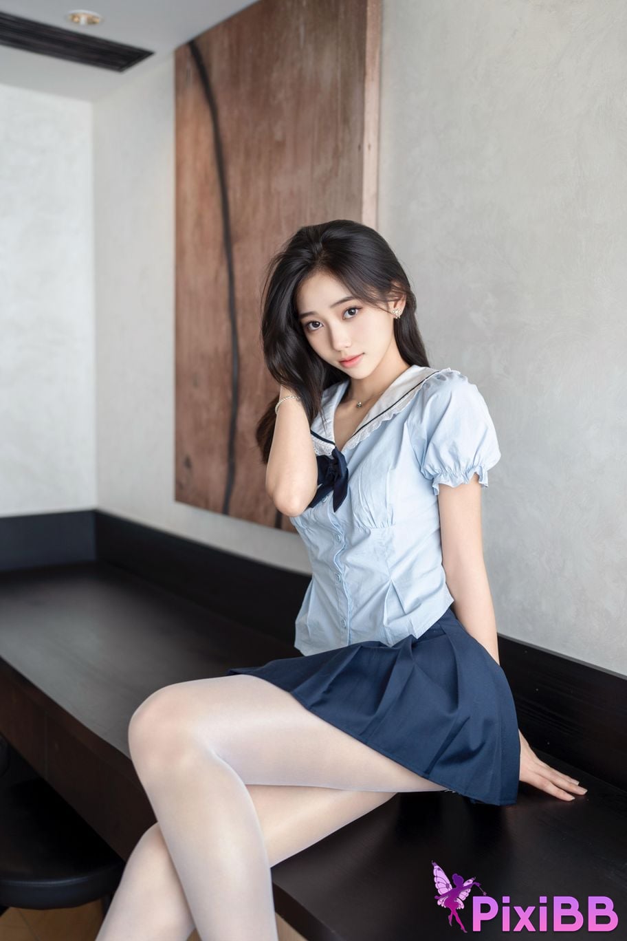 XR Uncensored Shi Anan R18 Xiuren.com Model White Silk JK PixiBB.COM 034