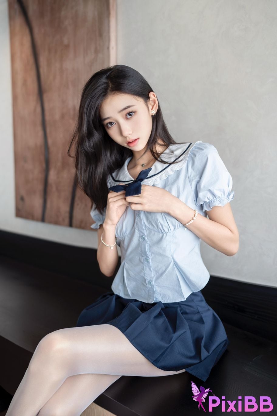 XR Uncensored Shi Anan R18 Xiuren.com Model White Silk JK PixiBB.COM 045