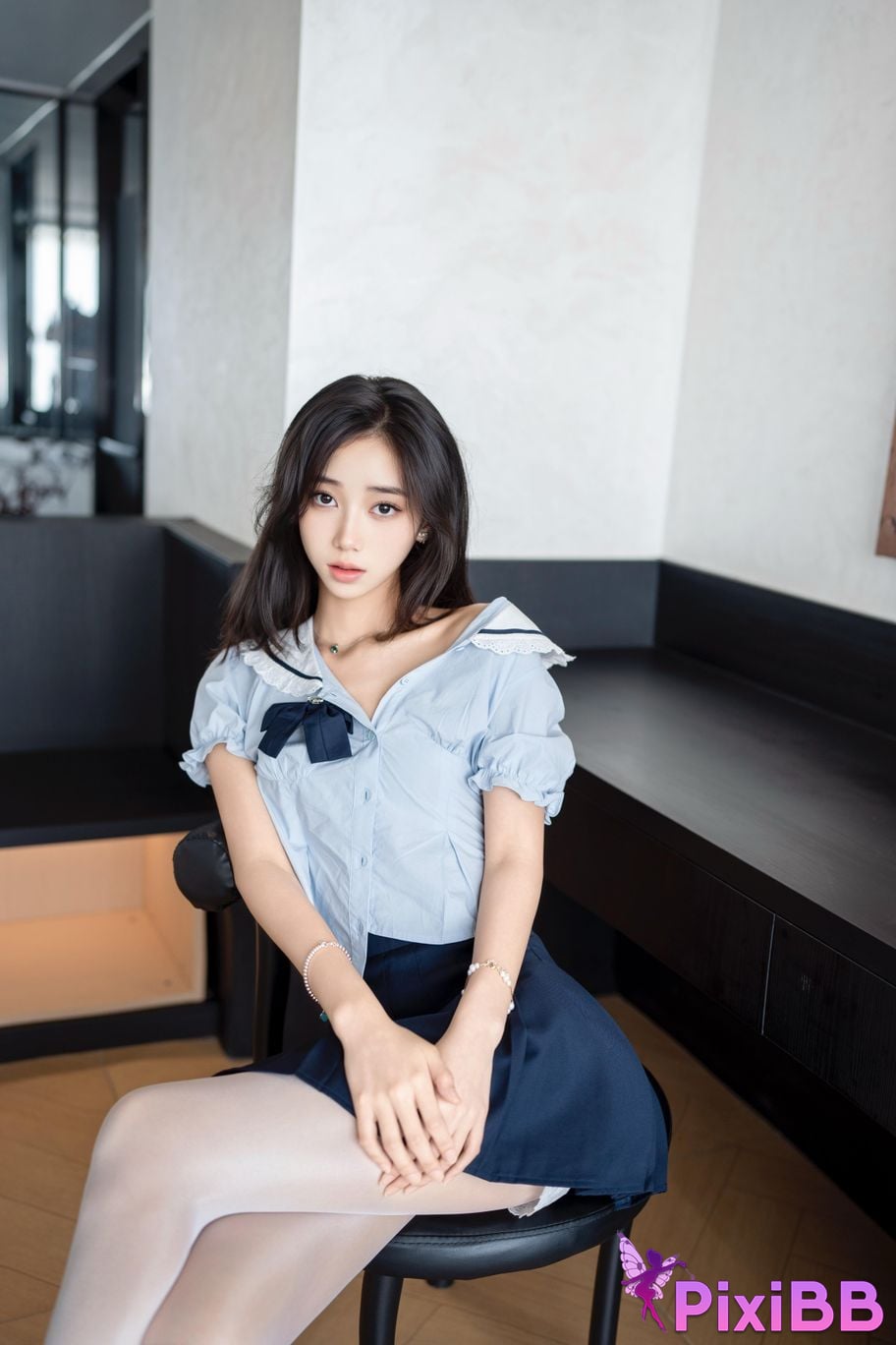 XR Uncensored Shi Anan R18 Xiuren.com Model White Silk JK PixiBB.COM 056