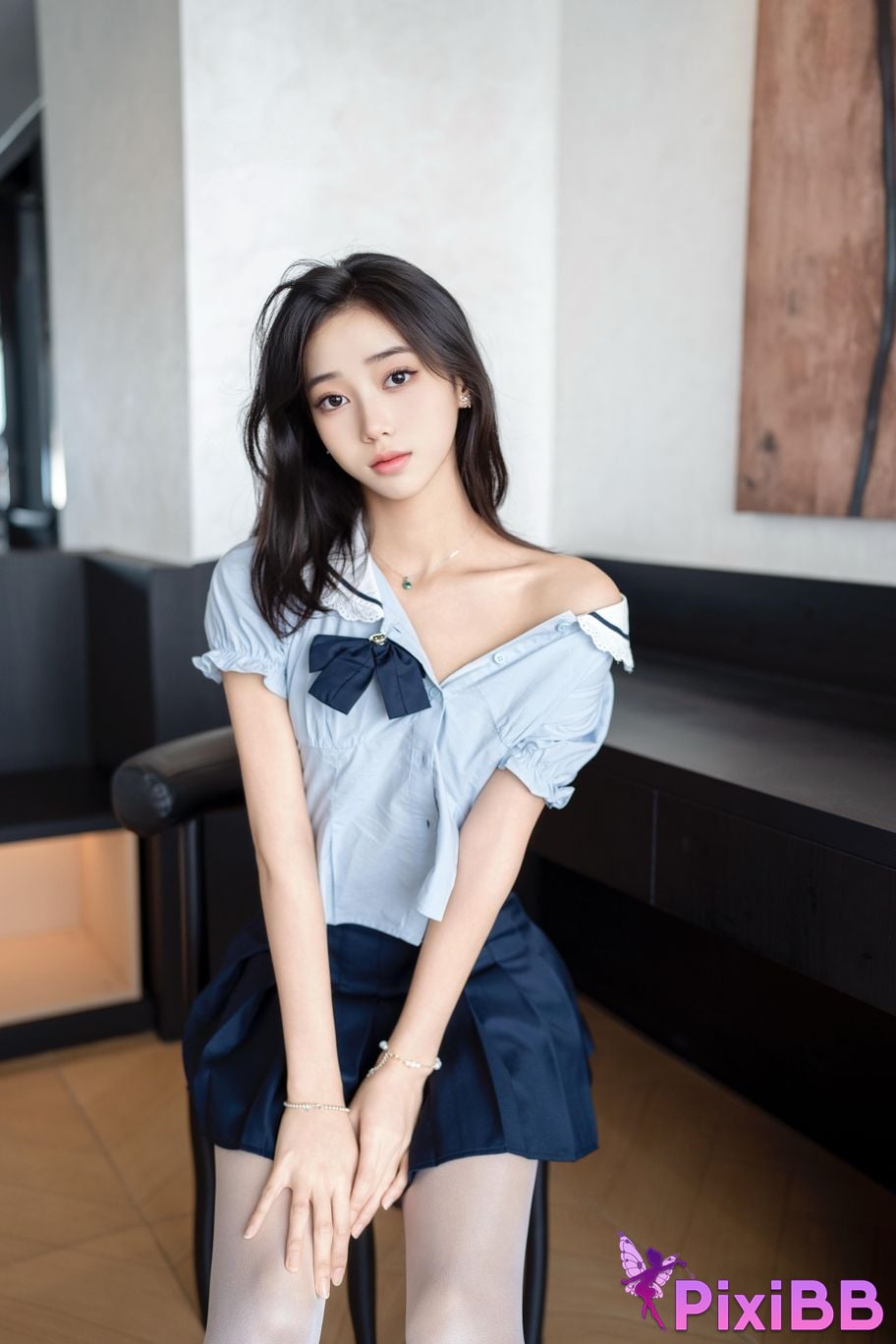 XR Uncensored Shi Anan R18 Xiuren.com Model White Silk JK PixiBB.COM 067