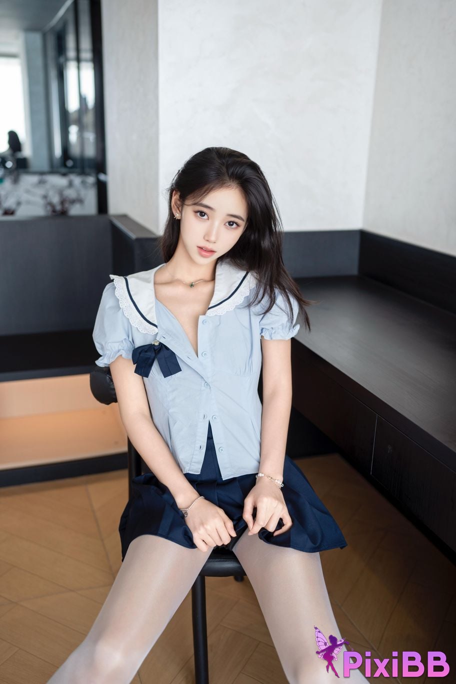 XR Uncensored Shi Anan R18 Xiuren.com Model White Silk JK PixiBB.COM 084