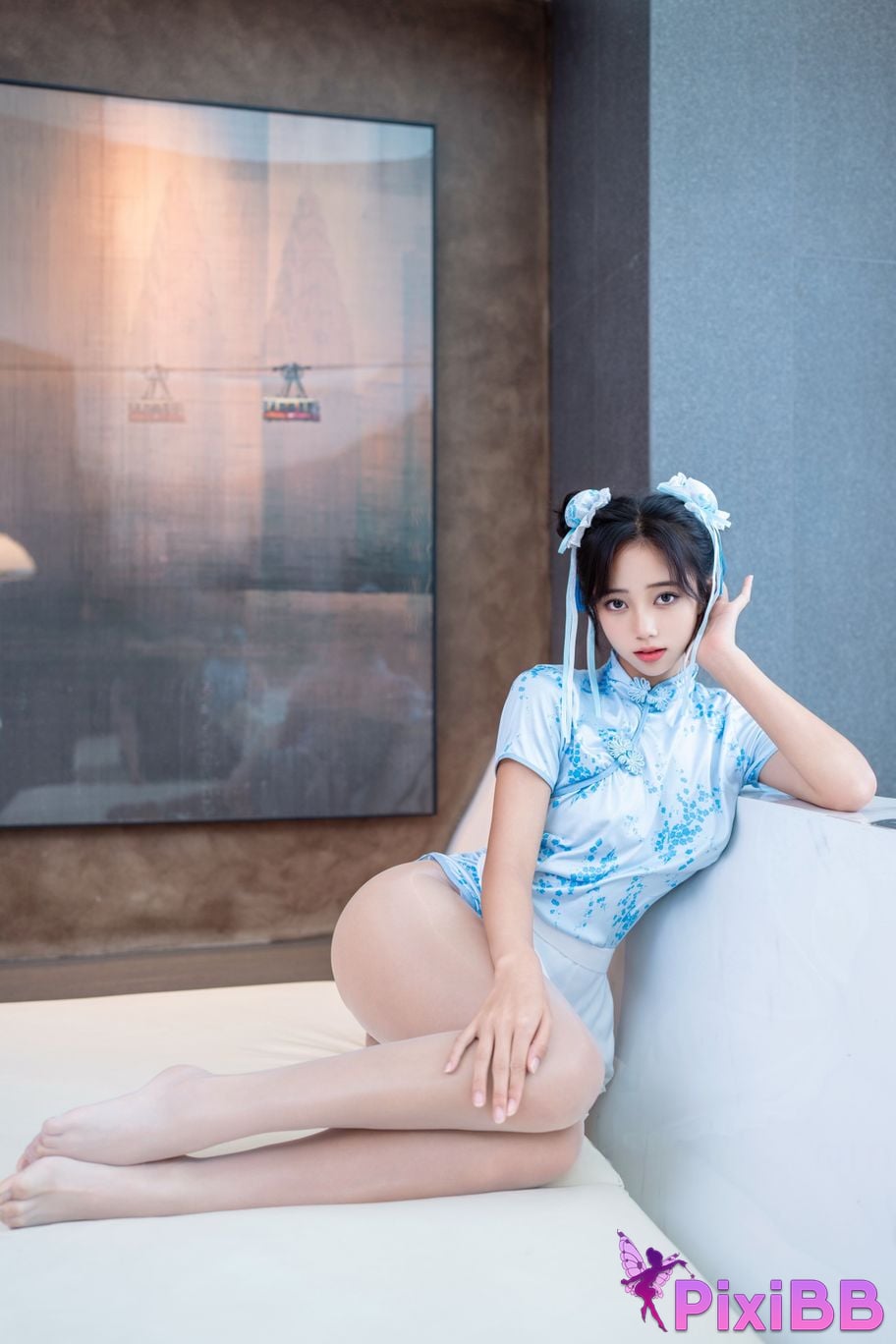 XR Uncensored Shi Anan R18 showman.com model Chunli blue and white porcelain PixiBB.COM 016