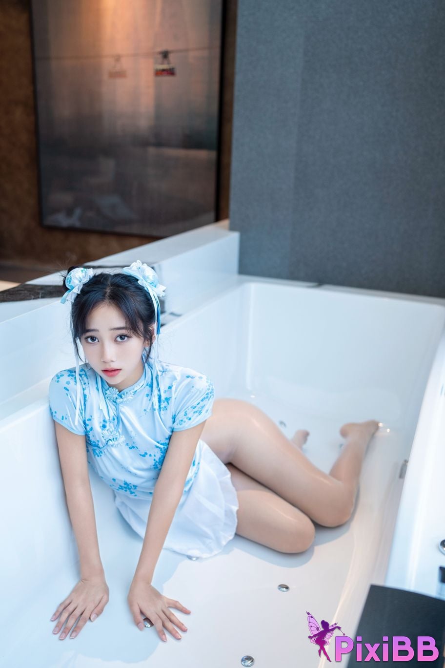 XR Uncensored Shi Anan R18 showman.com model Chunli blue and white porcelain PixiBB.COM 018