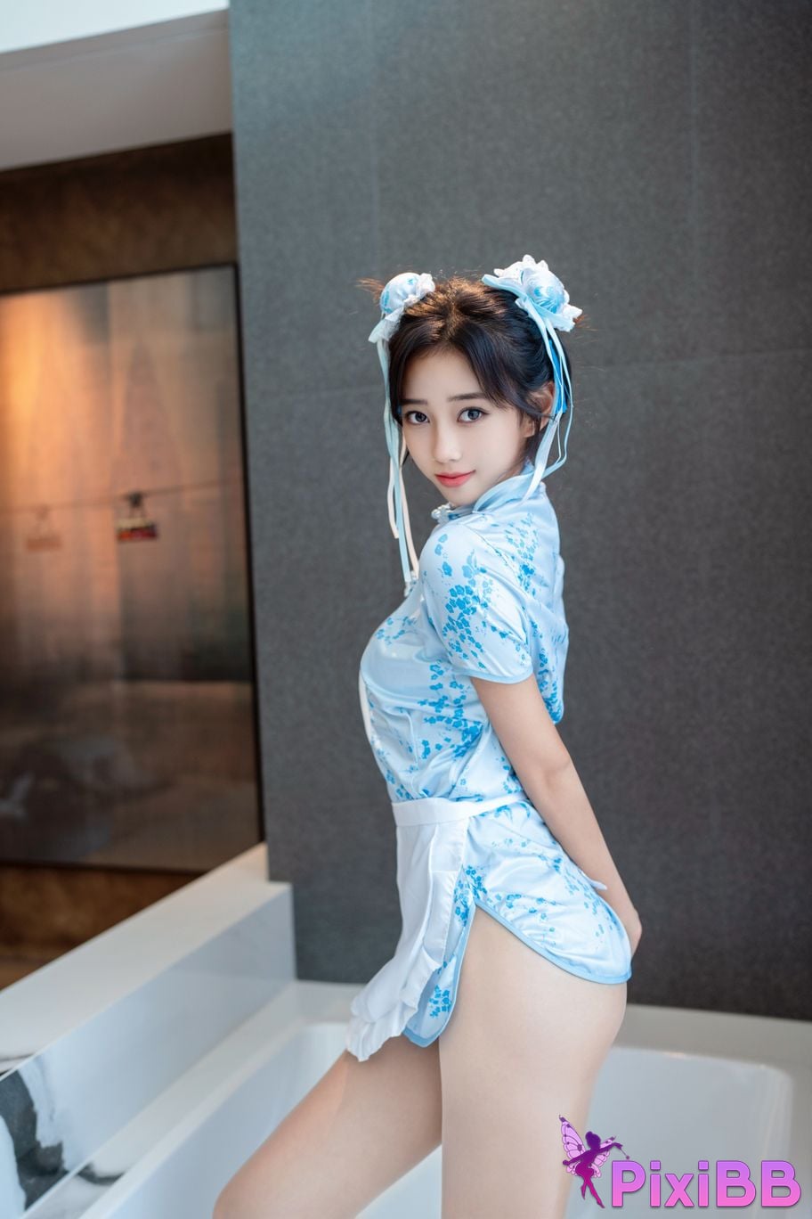 XR Uncensored Shi Anan R18 showman.com model Chunli blue and white porcelain PixiBB.COM 023
