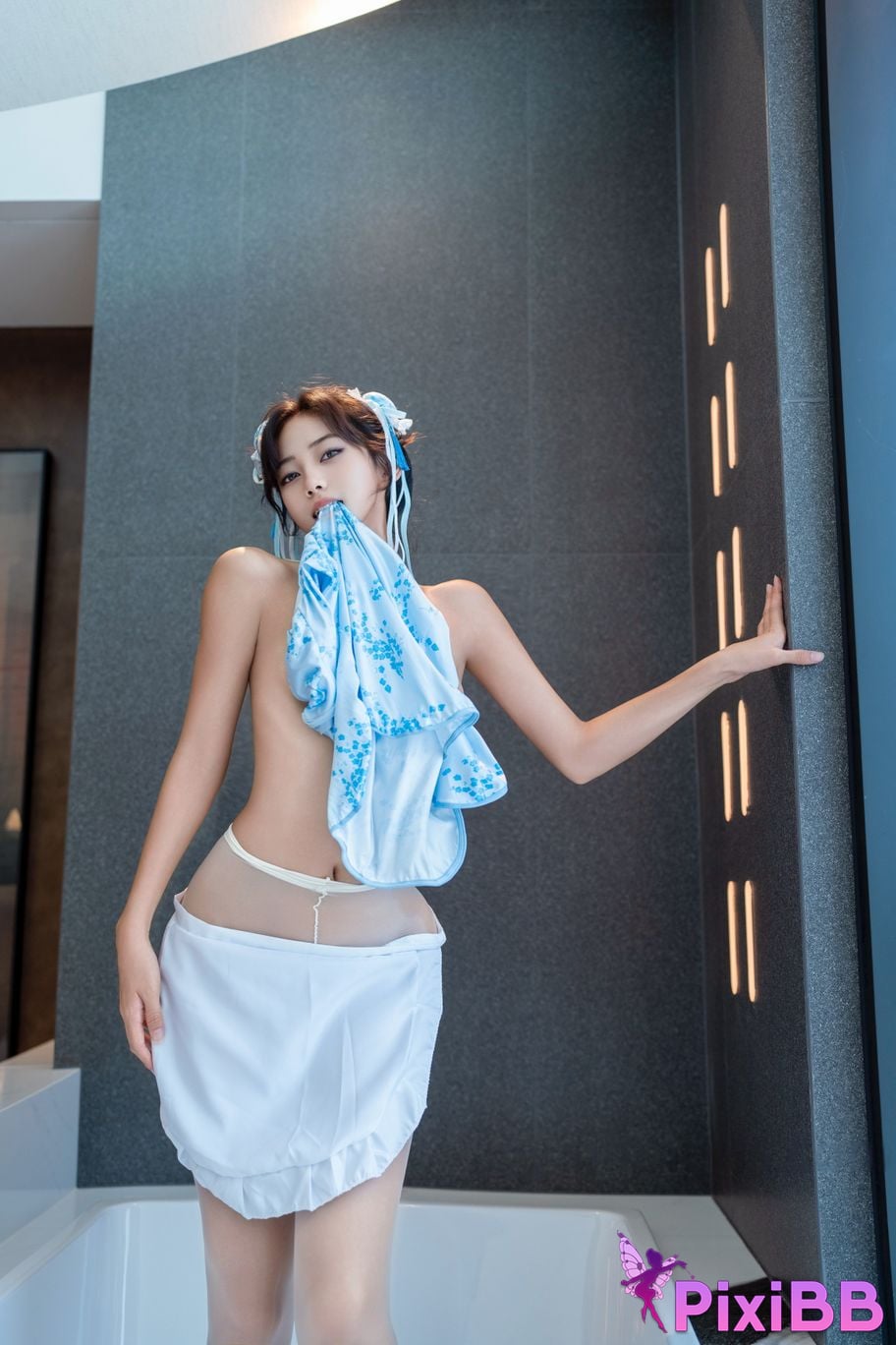 XR Uncensored Shi Anan R18 showman.com model Chunli blue and white porcelain PixiBB.COM 047