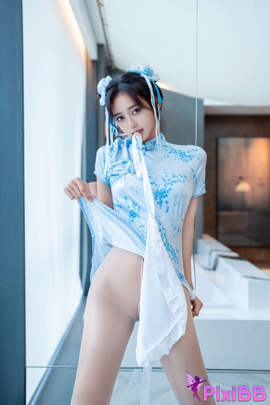 XR Uncensored Shi Anan R18 showman.com model Chunli blue and white porcelain PixiBB.COM 055