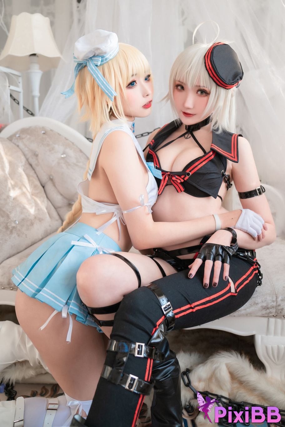 Cosplayer Momoko Kwai Guahi Sauce FATE Black and white Joan of Arc PixiBB.COM 022