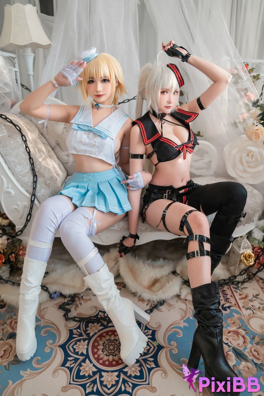 Cosplayer Momoko Kwai Guahi Sauce FATE Black and white Joan of Arc PixiBB.COM 028