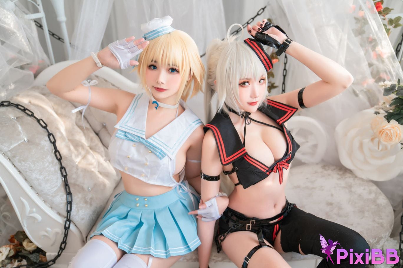 Cosplayer Momoko Kwai Guahi Sauce FATE Black and white Joan of Arc PixiBB.COM 029