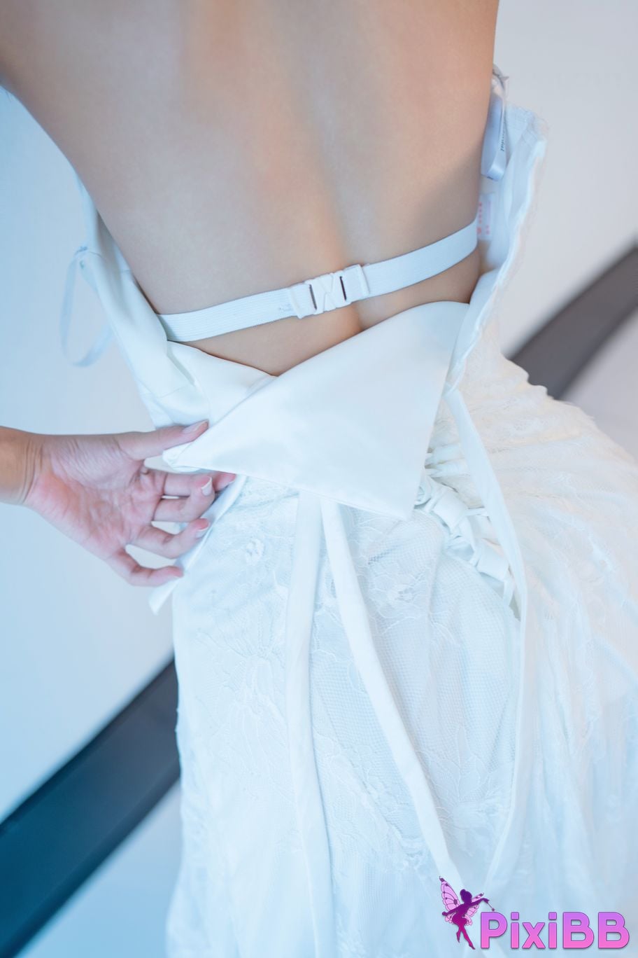 XR Uncensored Shi Anan R18 XIUREN model White lace dress VS No shredded meat PixiBB.COM 024