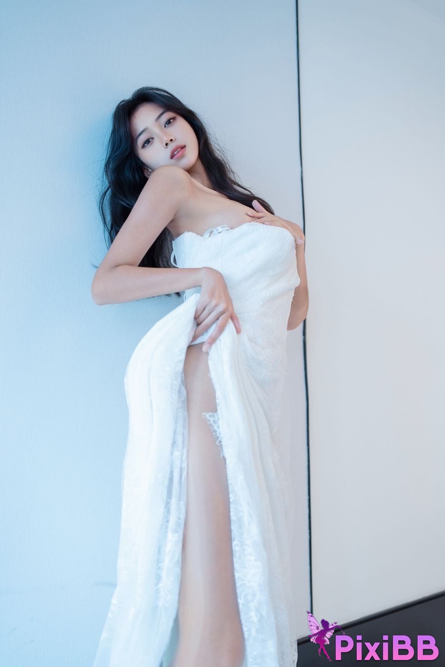 XR Uncensored Shi Anan R18 XIUREN model White lace dress VS No shredded meat PixiBB.COM 028