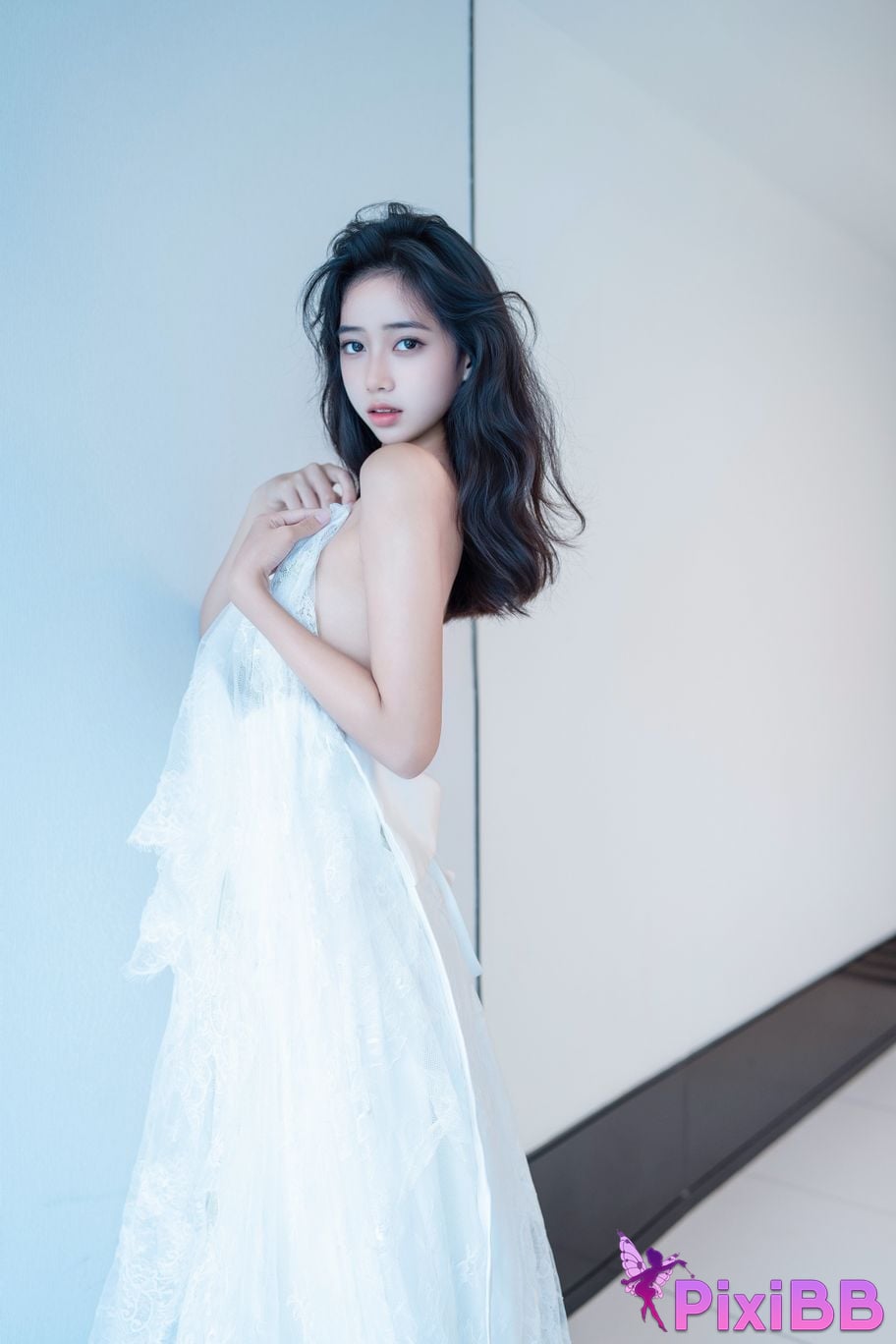 XR Uncensored Shi Anan R18 XIUREN model White lace dress VS No shredded meat PixiBB.COM 032