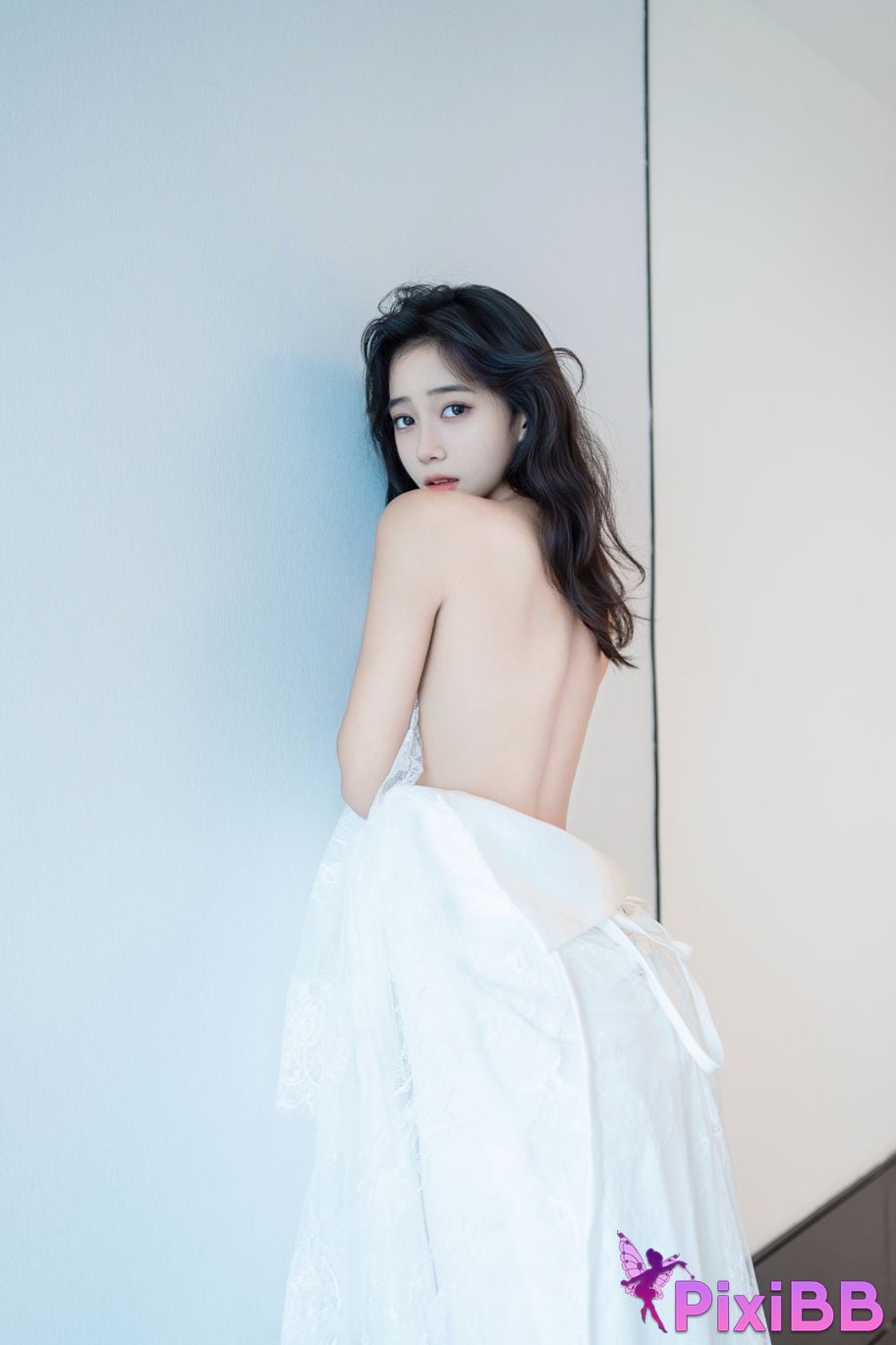 XR Uncensored Shi Anan R18 XIUREN model White lace dress VS No shredded meat PixiBB.COM 035