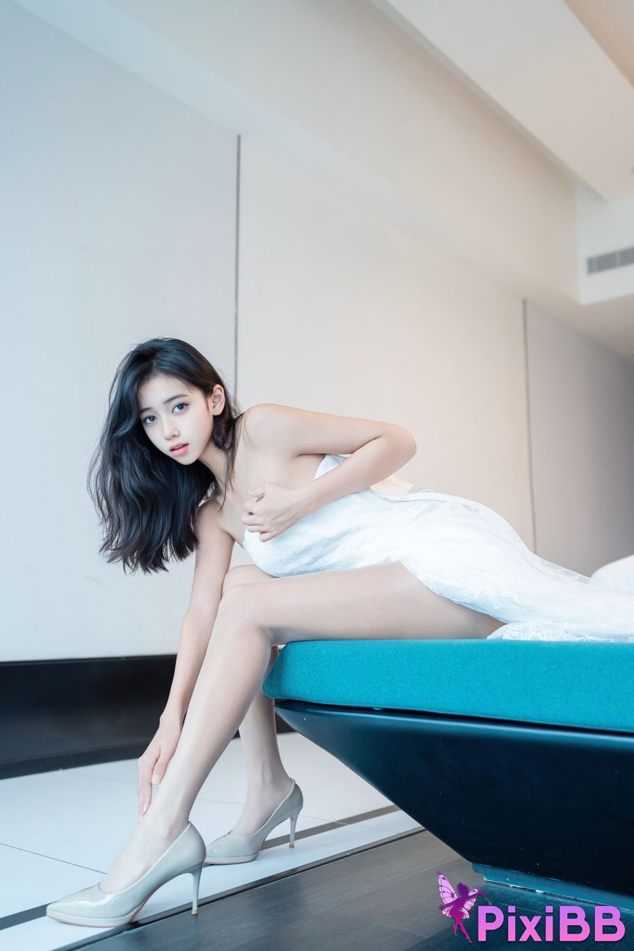 XR Uncensored Shi Anan R18 XIUREN model White lace dress VS No shredded meat PixiBB.COM 040