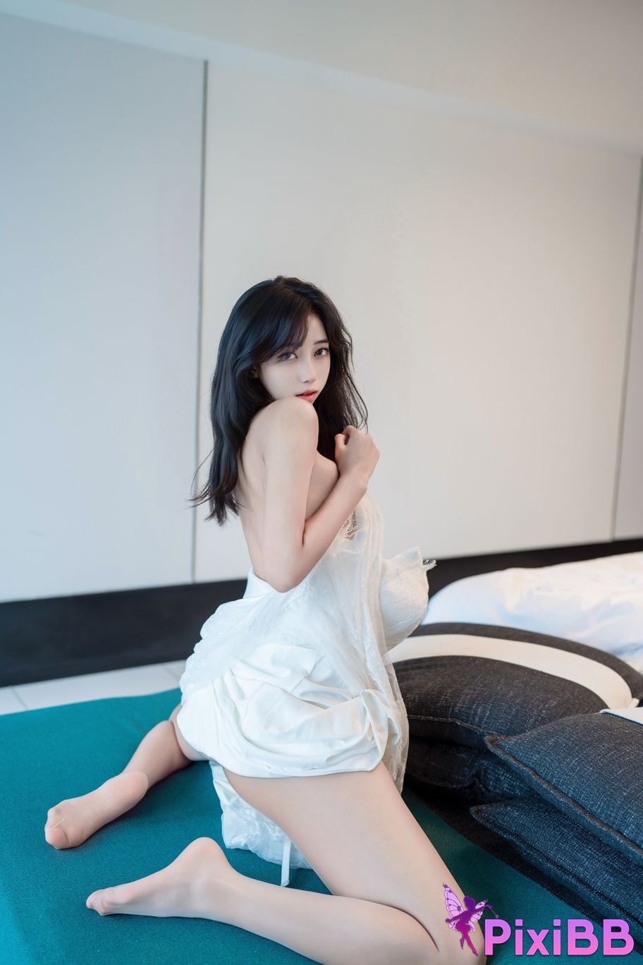 XR Uncensored Shi Anan R18 XIUREN model White lace dress VS No shredded meat PixiBB.COM 055