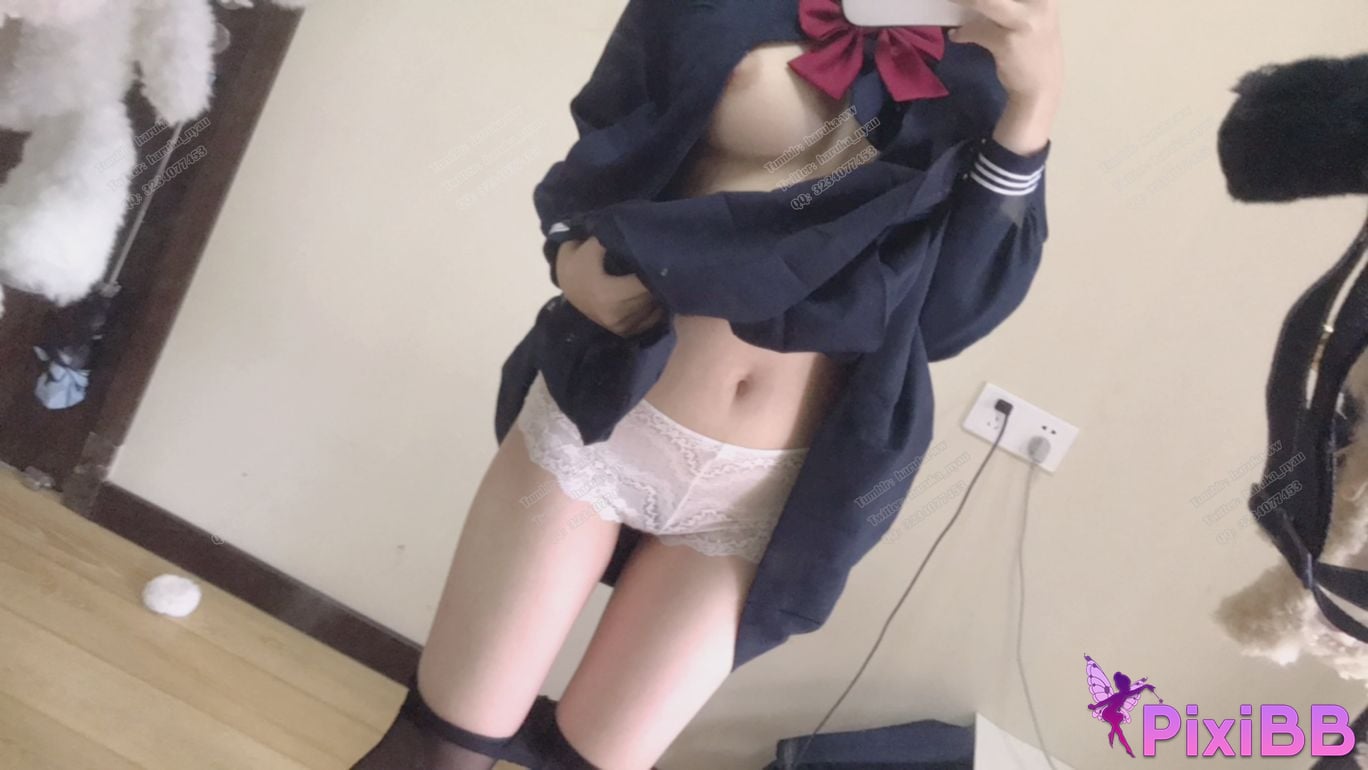 Cosplayer Youbao three years old JK at home PixiBB.COM 036