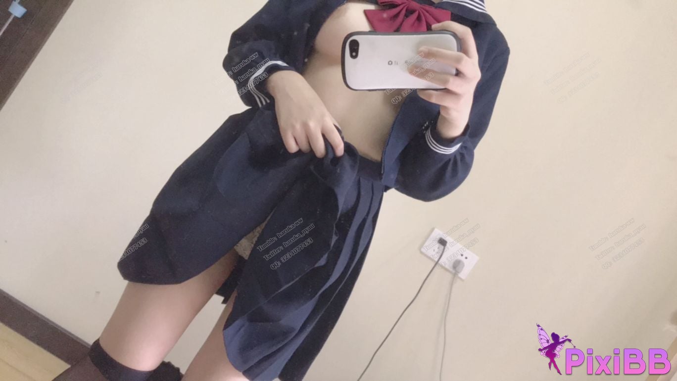 Cosplayer Youbao three years old JK at home PixiBB.COM 037