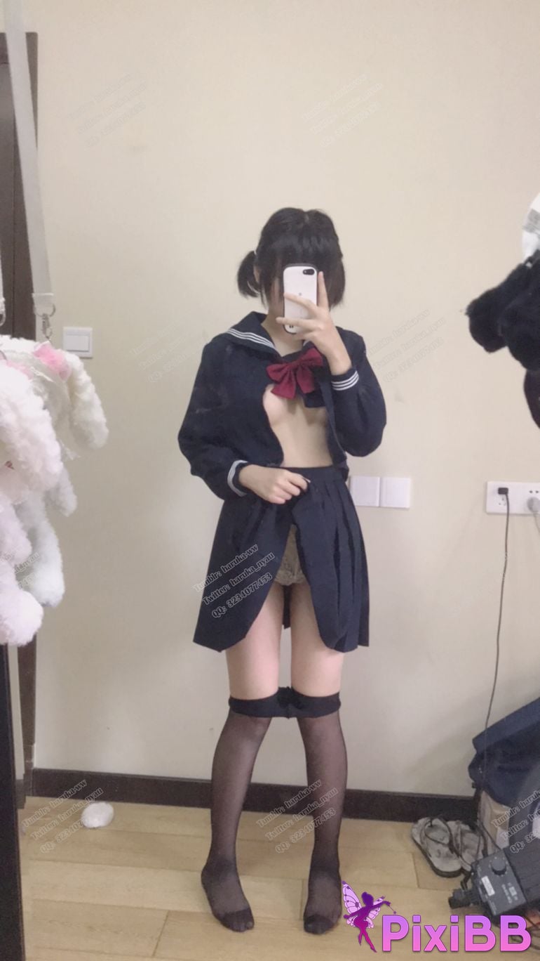 Cosplayer Youbao three years old JK at home PixiBB.COM 038