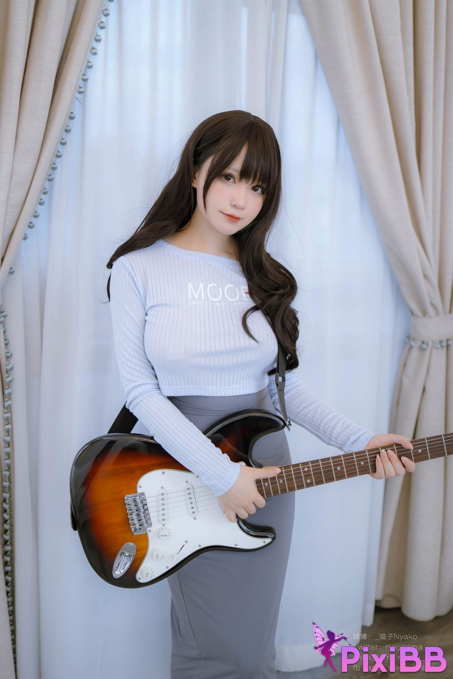 Cosplay Nyako Meow Guitar Sister Dress PixiBB.COM 012