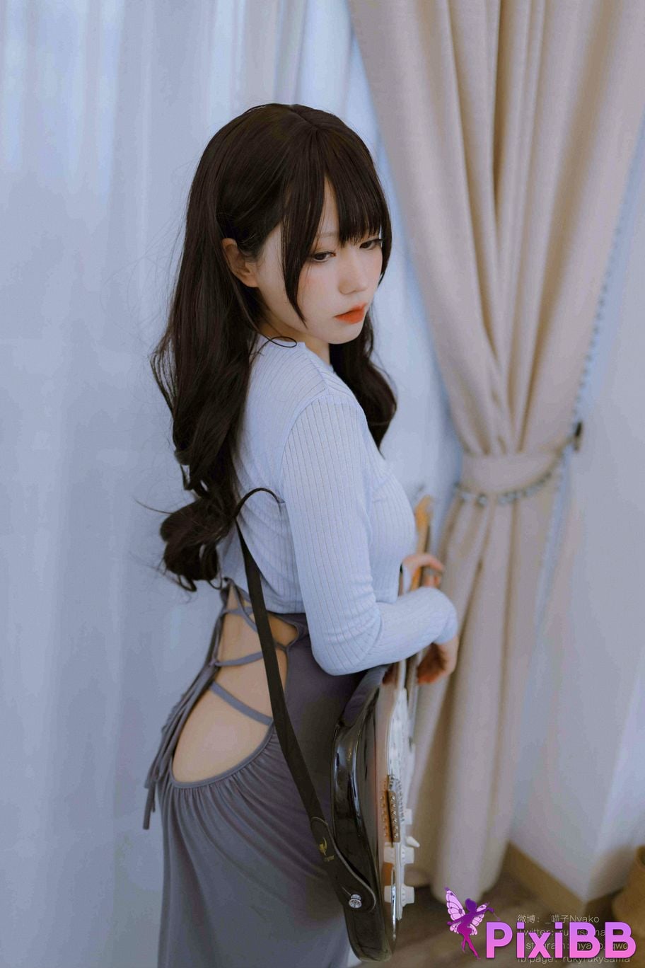 Cosplay Nyako Meow Guitar Sister Dress PixiBB.COM 023