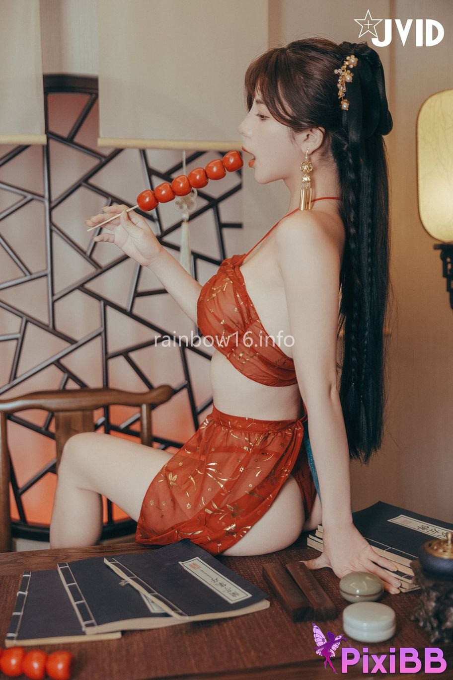 JVID Xiaomien Mina Want to spend the Mid Autumn Festival naked PixiBB.COM 007