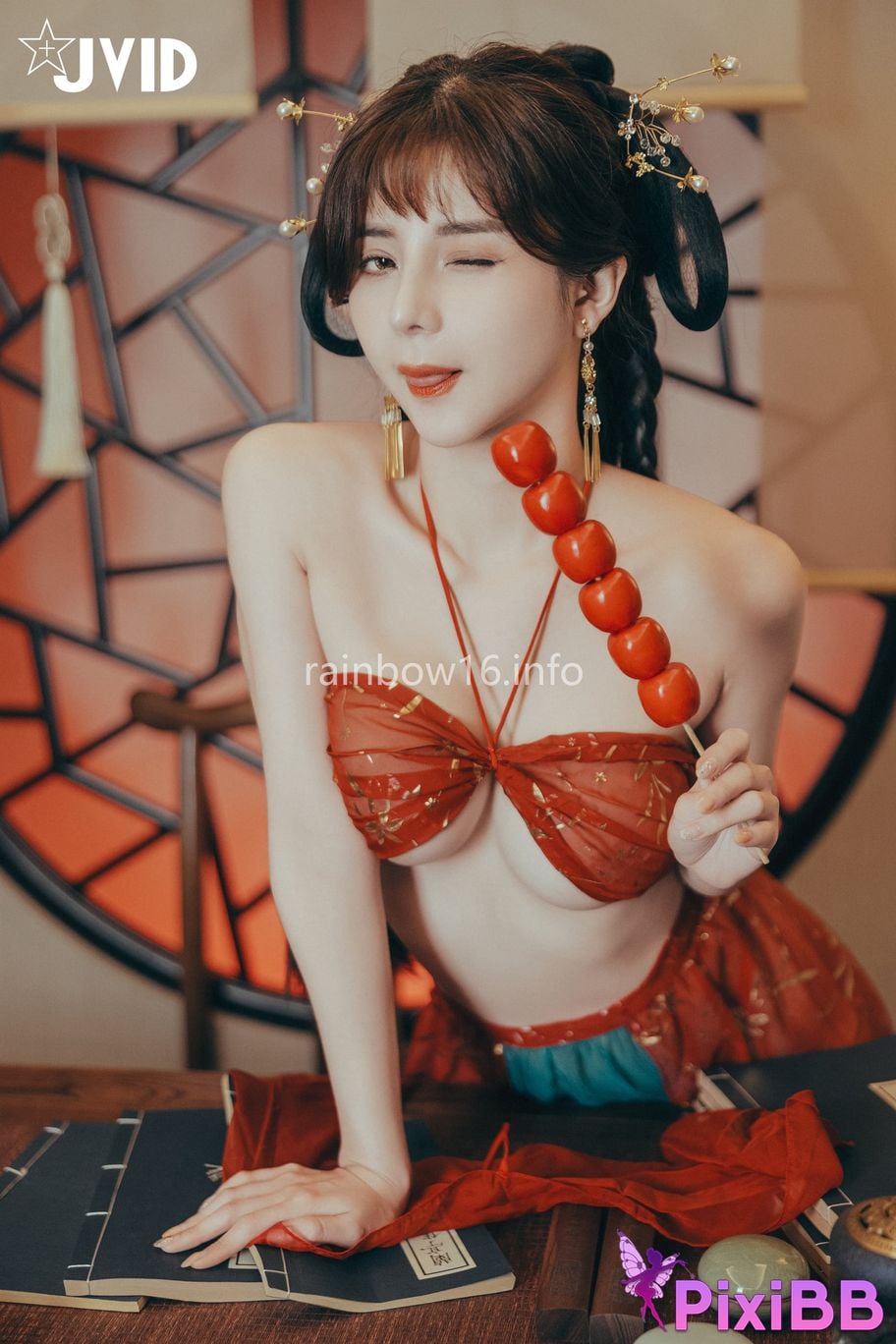 JVID Xiaomien Mina Want to spend the Mid Autumn Festival naked PixiBB.COM 012