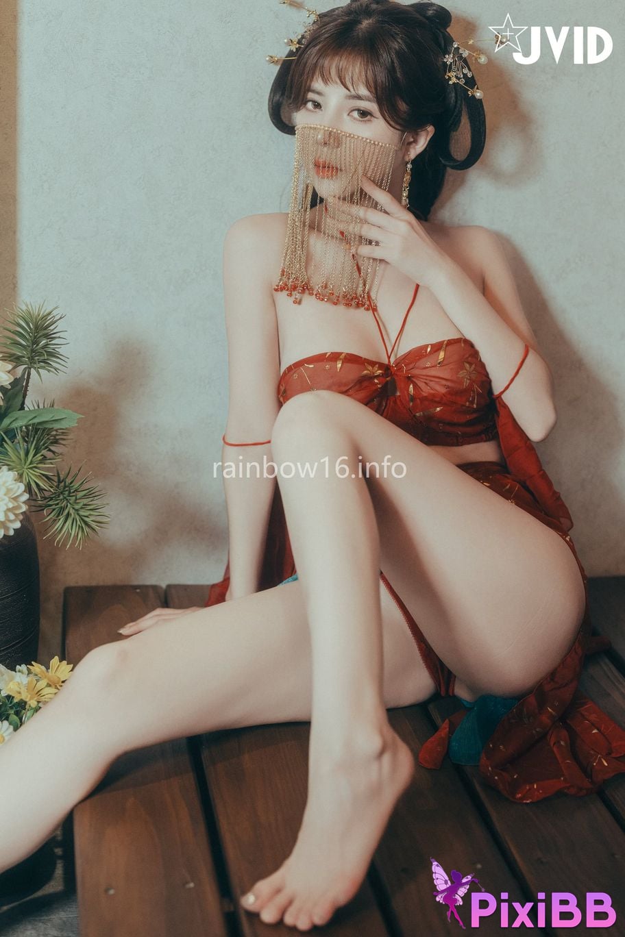 JVID Xiaomien Mina Want to spend the Mid Autumn Festival naked PixiBB.COM 036