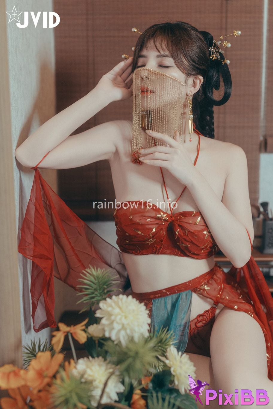 JVID Xiaomien Mina Want to spend the Mid Autumn Festival naked PixiBB.COM 050