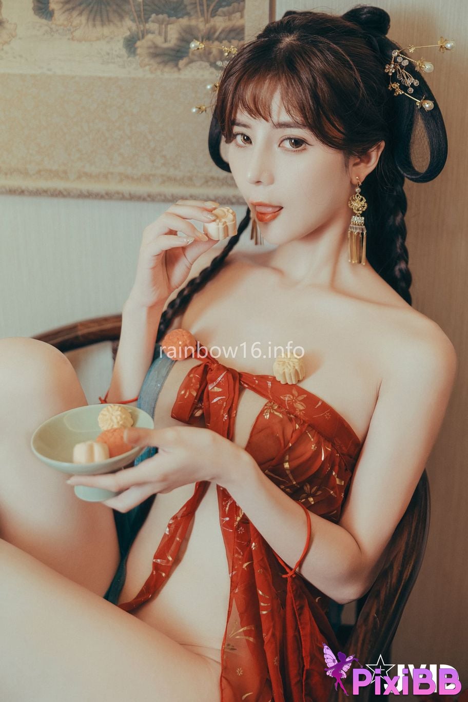 JVID Xiaomien Mina Want to spend the Mid Autumn Festival naked PixiBB.COM 096