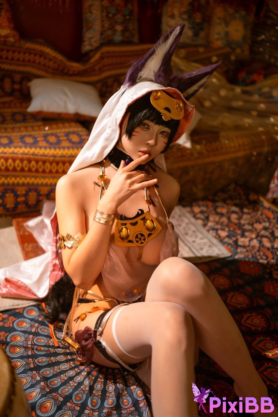 Cosplay Uesugi Eri Lok Azuri Route Musashi Fan Dancer PixiBB.COM 002