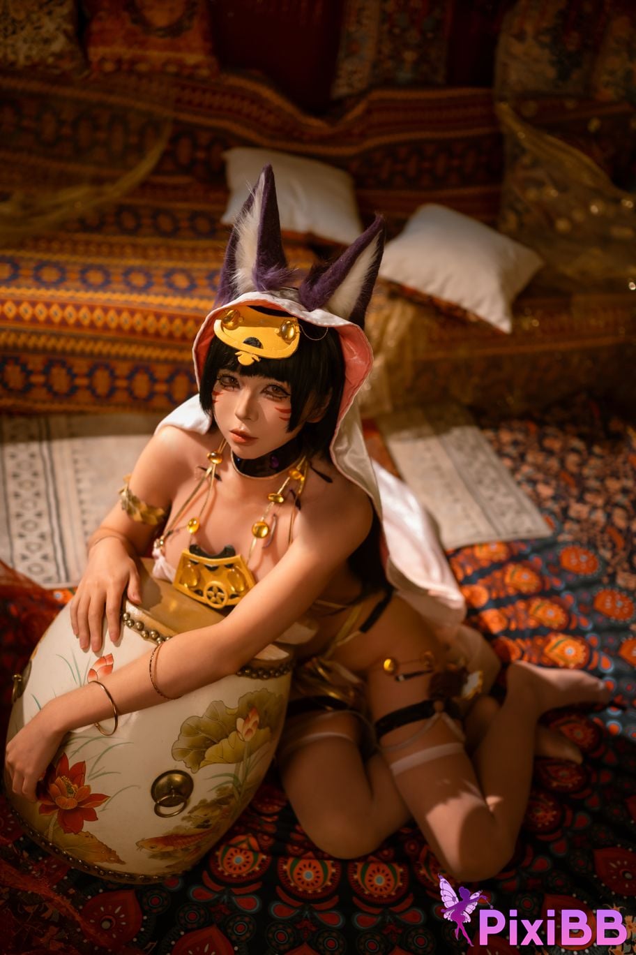 Cosplay Uesugi Eri Lok Azuri Route Musashi Fan Dancer PixiBB.COM 005